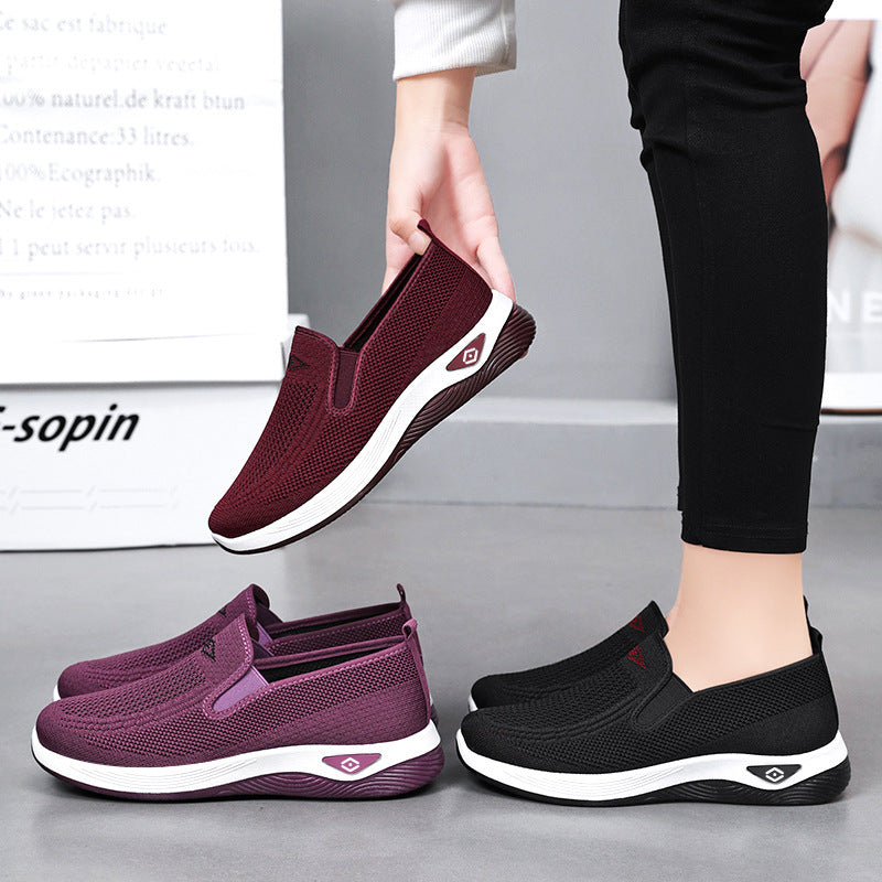 Dame Casual Slip-On Sneakers med åndbart strikdesign Stilla