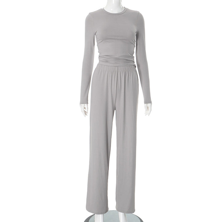 Femme Elegante Langærmet Ruffle Overall Stilla