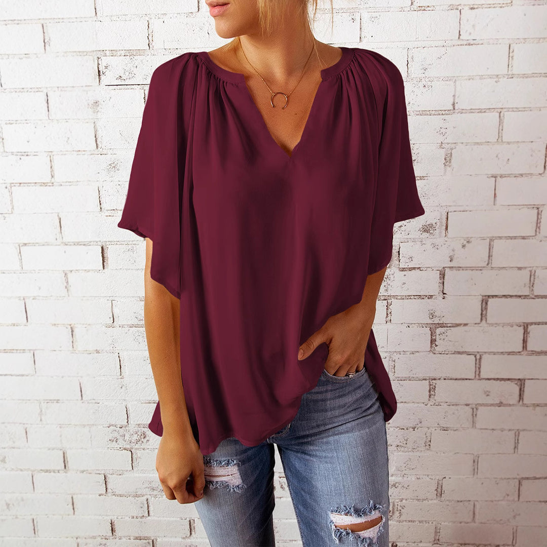 Dame elegant chiffon bluse Stilla