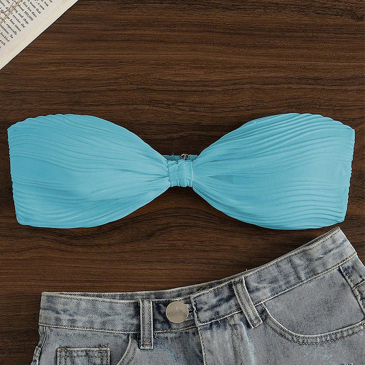 Dame Faltenfri Bandeau-Bikini-Overskærm Stilla