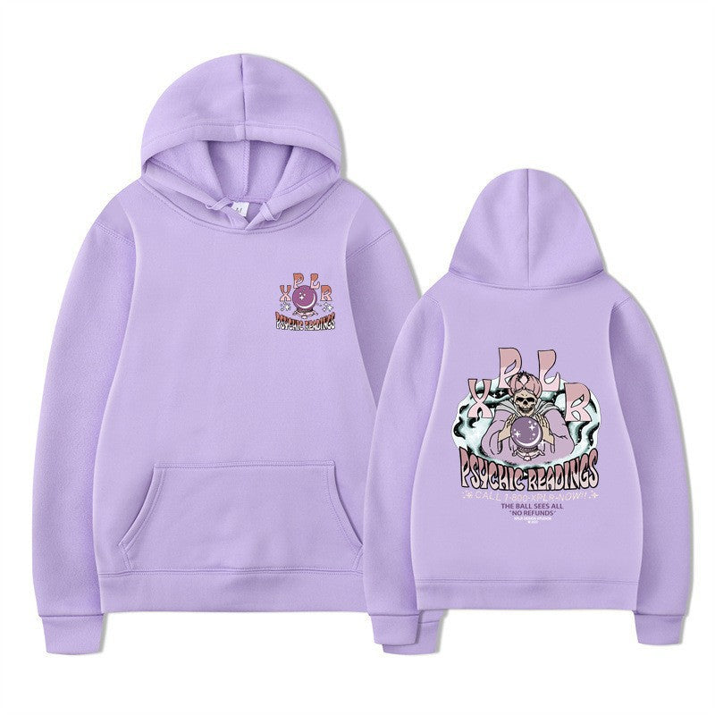 Dame hoodie med kreativ grafisk design Skovae