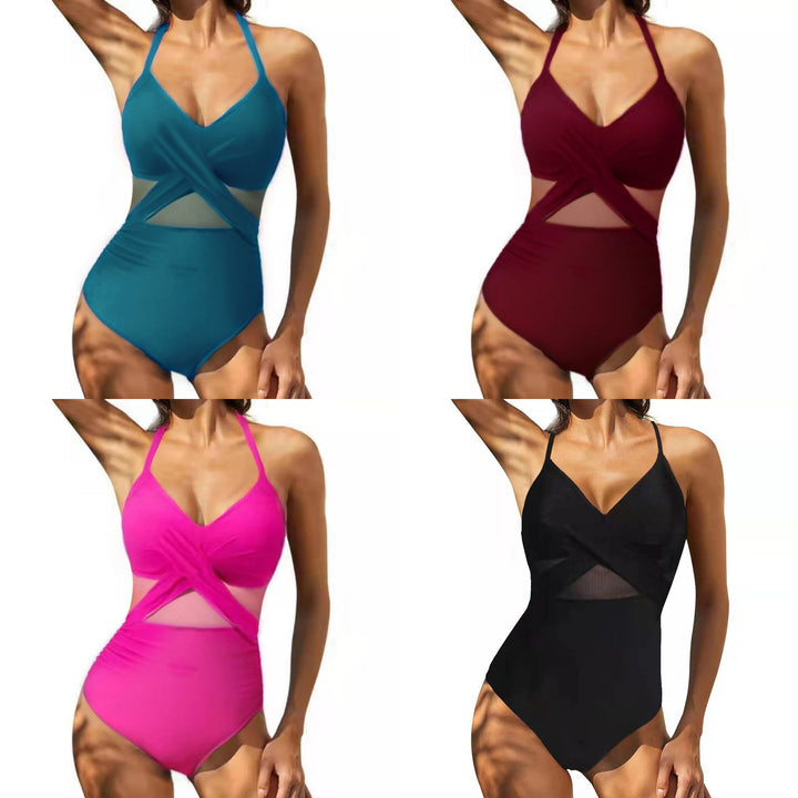 Dame Sporty One-Piece med innovativt Cross-Over-Design Stilla