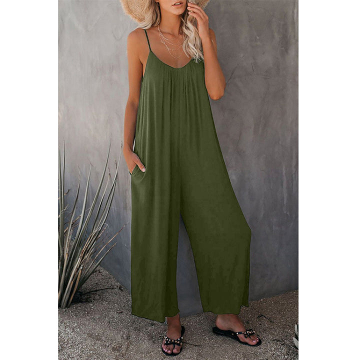Dame let ærmeløs jumpsuit med lommer Stilla