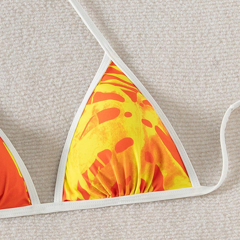 Dame Bikini-sæt med trendy palme-design Stilla