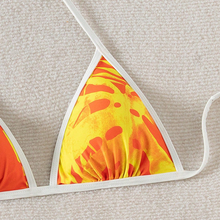 Dame Bikini-sæt med trendy palme-design Stilla