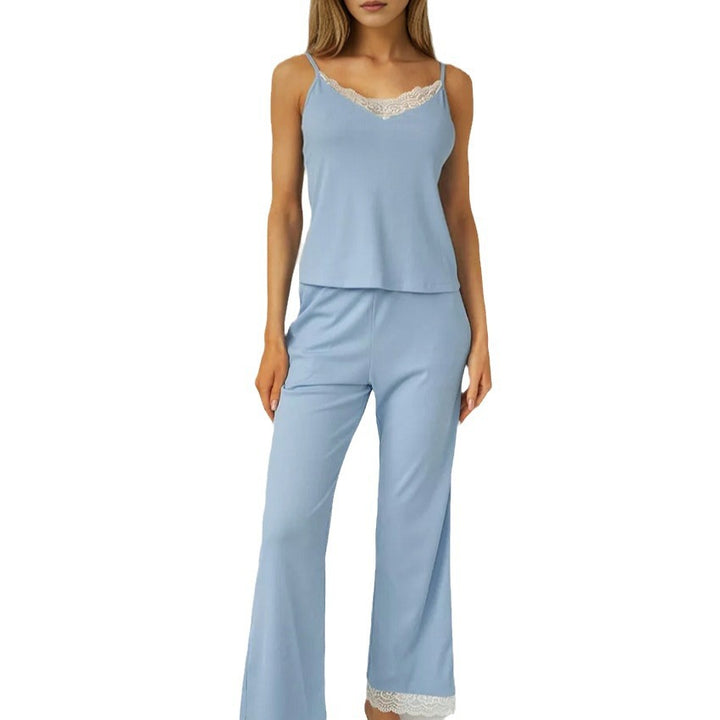 Dame pyjamasæt med blonde accenter Stilla