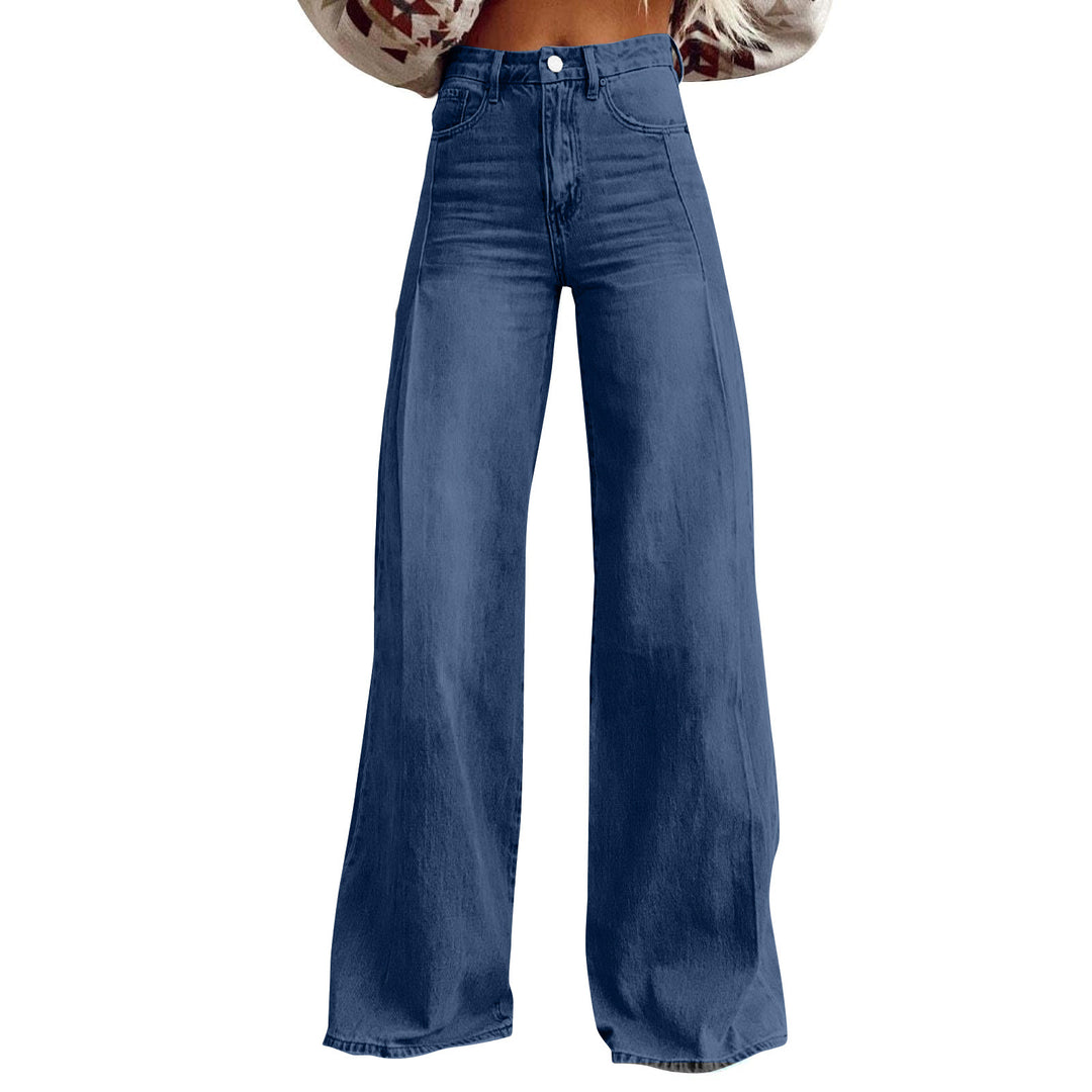 Dame højtaljede vide jeans med elegant snit Stilla