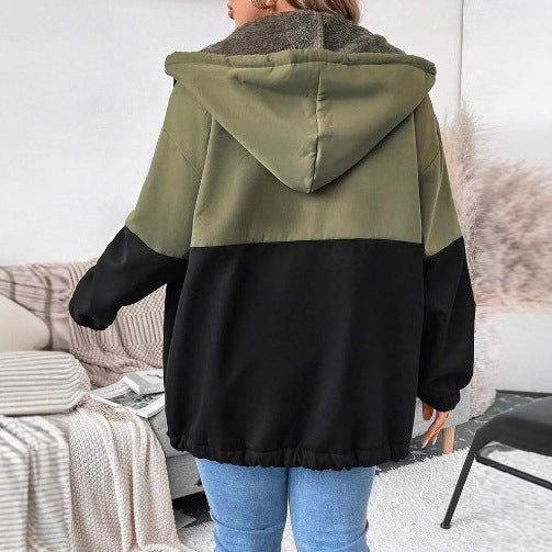 Dame casual overgangsjakke med dobbeltlaget fleece og justerbar kant Stilla
