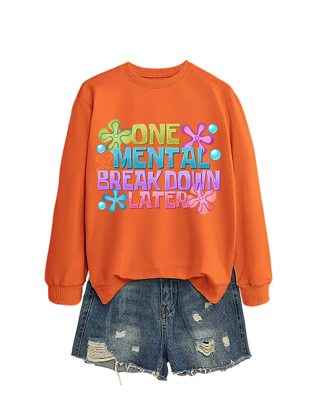 Kvinders sweatshirt med kreativt print Stilla