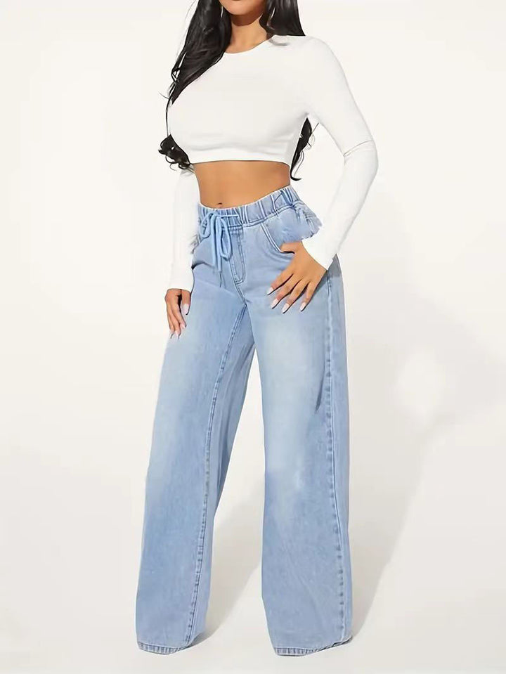 Dame løse højtaljede jeans Stilla