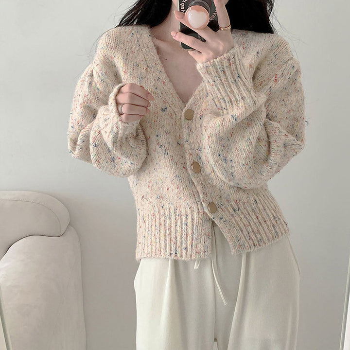 Kvinders Cozy Chunky Strik Cardigan med V-Hals og Knapper Stilla