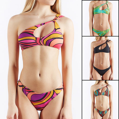 Dame Ensidig Bikinier med fashionabel Cut-Out Skovae