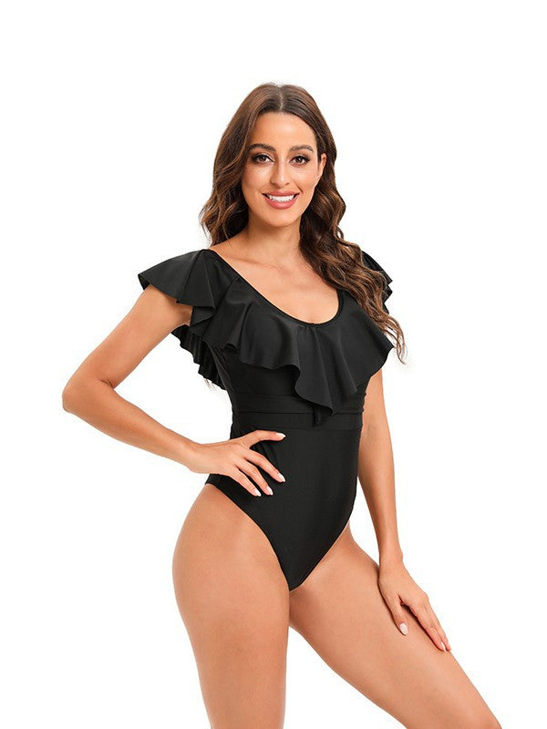 Dame Rynke Off-Shoulder Éntpiece Badedragt Stilla
