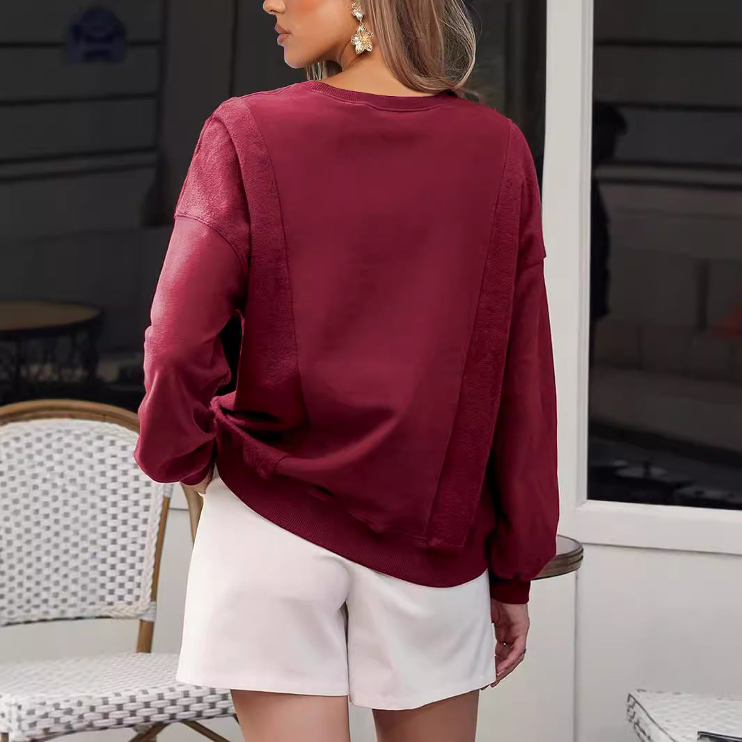 Dame hyggelig sweatshirt med moderne oversized-snit og afslappede skulderdetaljer Stilla