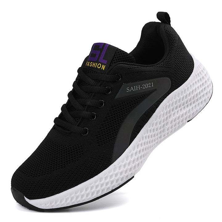 Dame nan sømløs strik-sneaker med elastisk indgang, vaffel-mellemsål og anatomisk komfortfodbund Skovae