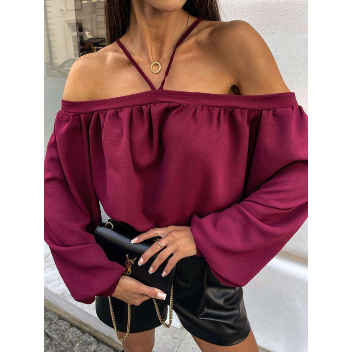 Damer Off-Shoulder Leopardmønster Bluse Stilla