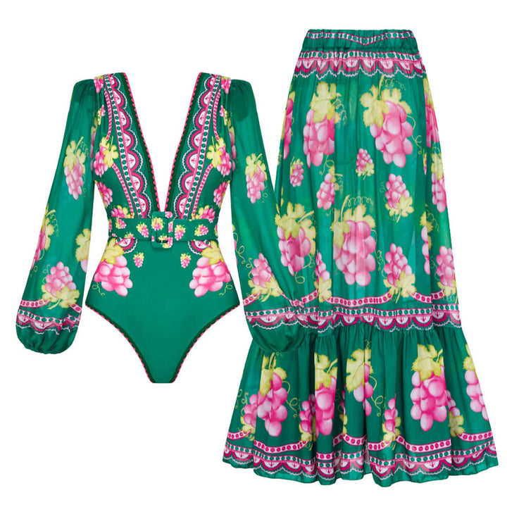Damer Stylish Elegante Badedragt- og Skørt sæt Skovae