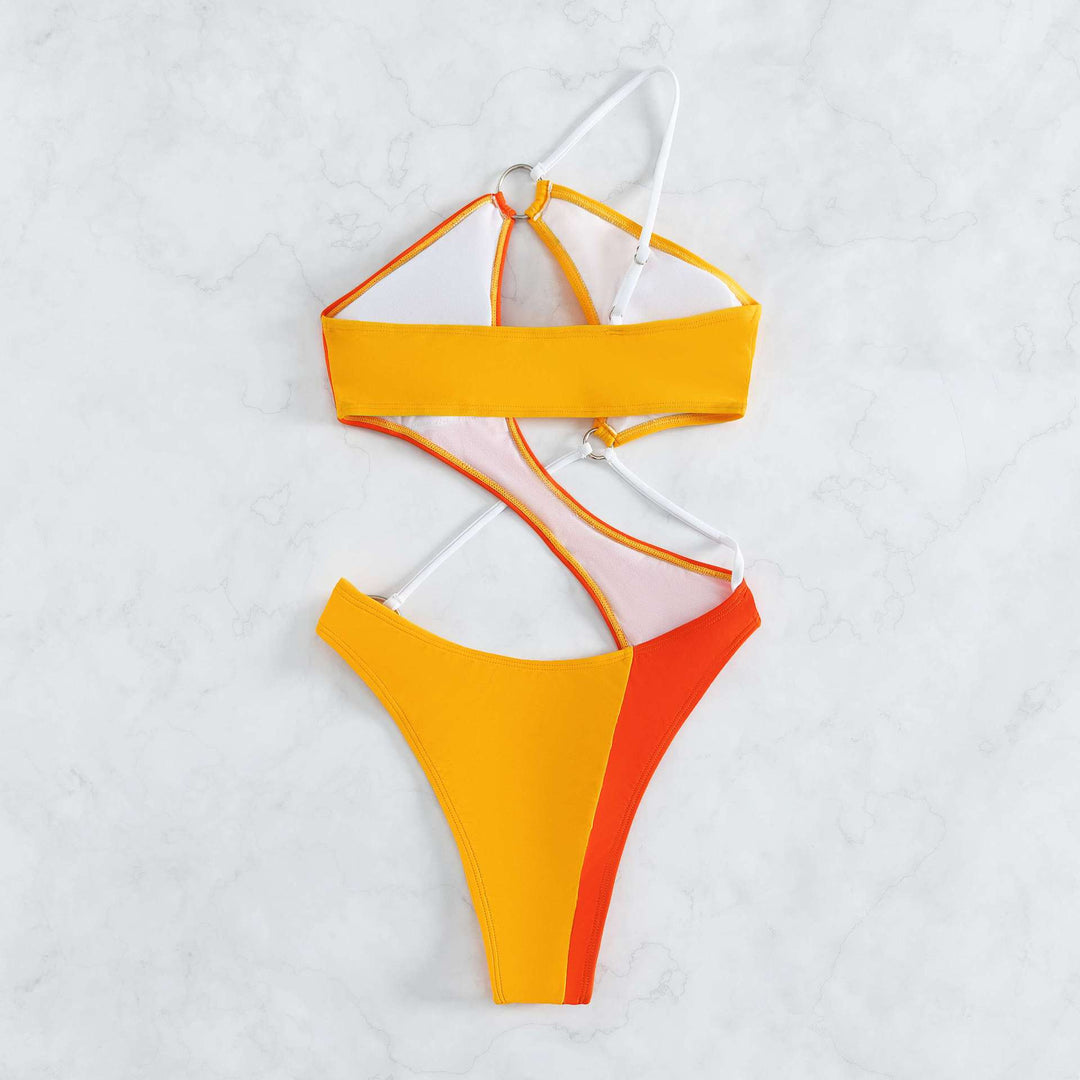 Dame ét-piece badedragt med eksklusivt cut-out-design og trendy ringdetaljer Stilla