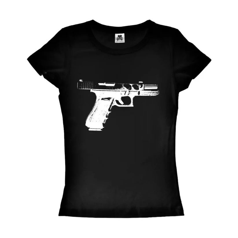 Dame Print-T-shirt med grafisk design Skovae