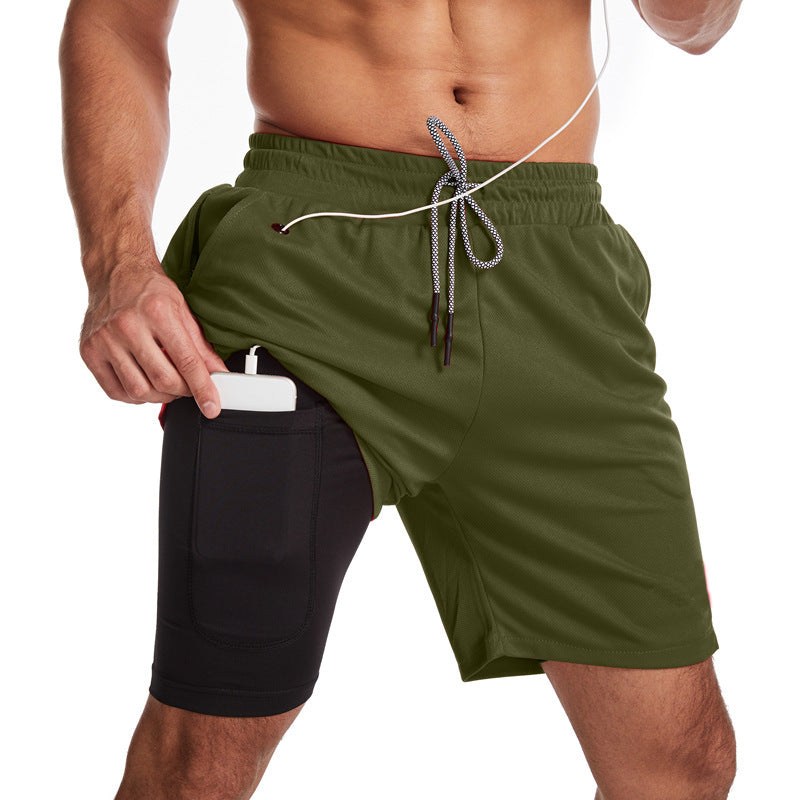 Herrer Sportslige Hybrid-shorts med praktiske lommer og åndbart materiale Stilla