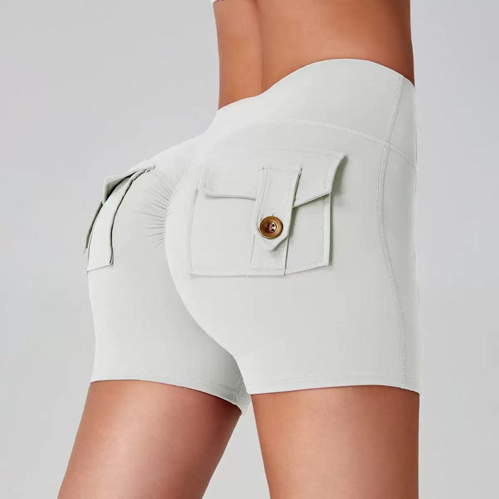 Dame Sporty Shorts med dekorative lommer og elastisk talje Skovae