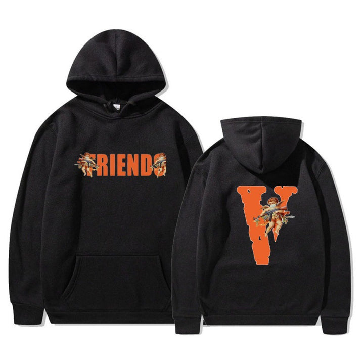 Kvinde hoodie med karakteristisk front- og rygprint Skovae