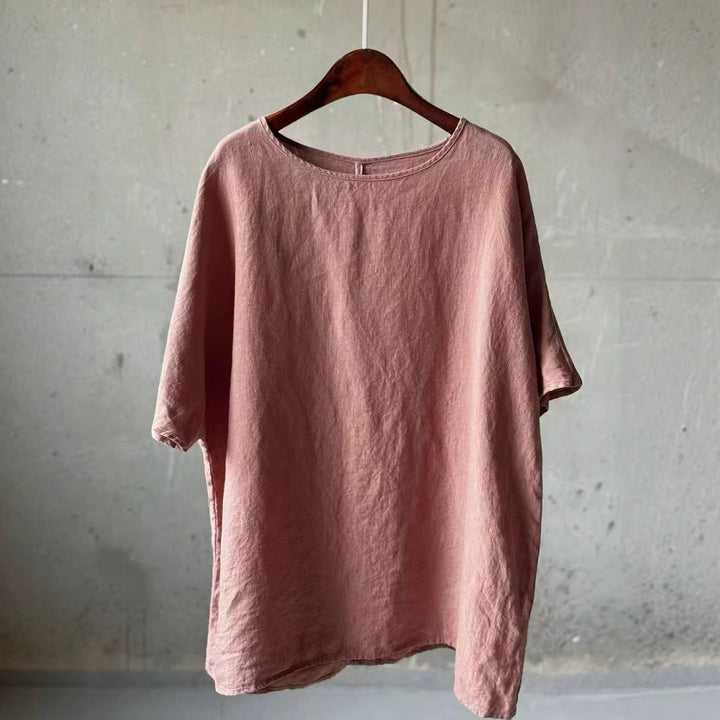 Dame Relaxed Fit Linned Tunika Top Stilla