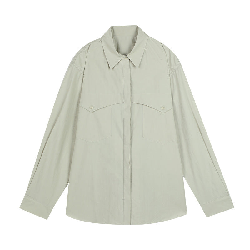 Dame casual utility-bluse med praktiske brystlommer og moderne skæring Stilla