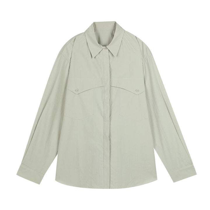 Dame casual utility-bluse med praktiske brystlommer og moderne skæring Stilla