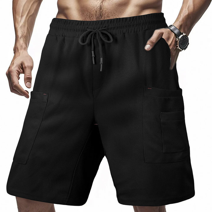 Herre cargo-shorts med multifunktionelle lommer og elastisk talje Stilla