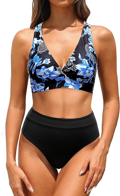 Dame Sporty højtaljet bikini Skovae