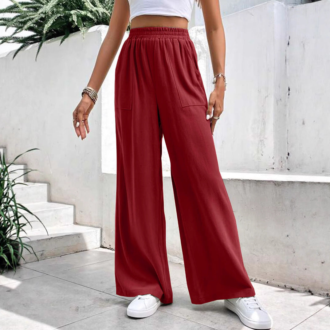 Dame Bred High-Waist-Bukser Stilla