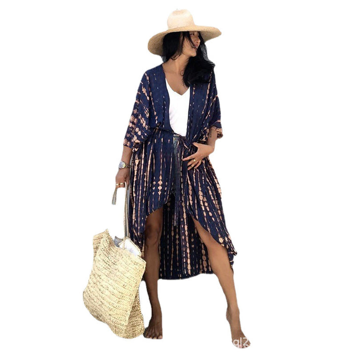 Dame Strandkimono med unikt batikdesign og afslappet snit Stilla
