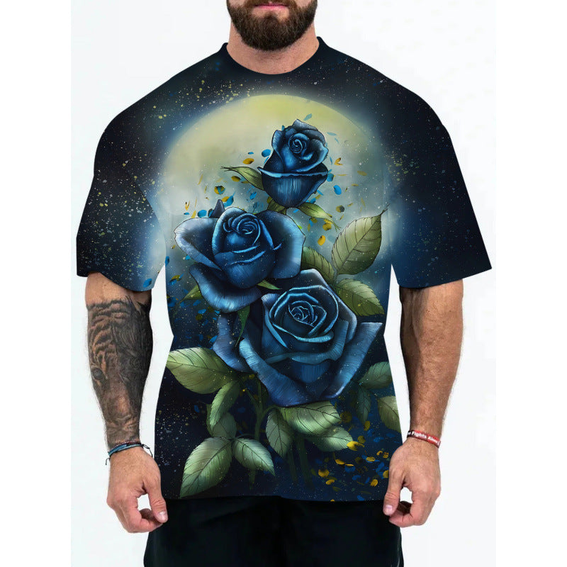 Herre Galaxy Print Korte ærmer T-shirt Stilla