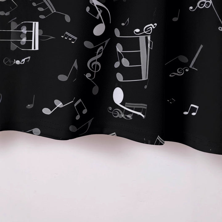 Herren Poloshirt med musikalsk grafikdesign Stilla