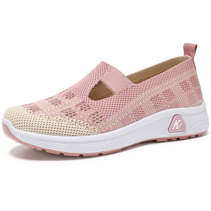 Dame Slip-On Sneakers med åndbar strikoverflade og fleksibel sål Stilla