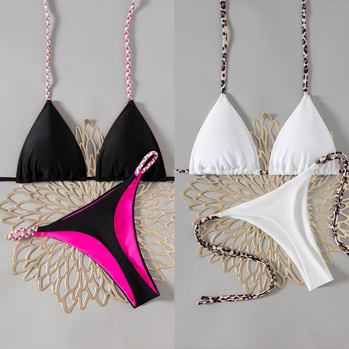 Dame Triangel-Bikini med farverige accenter Skovae