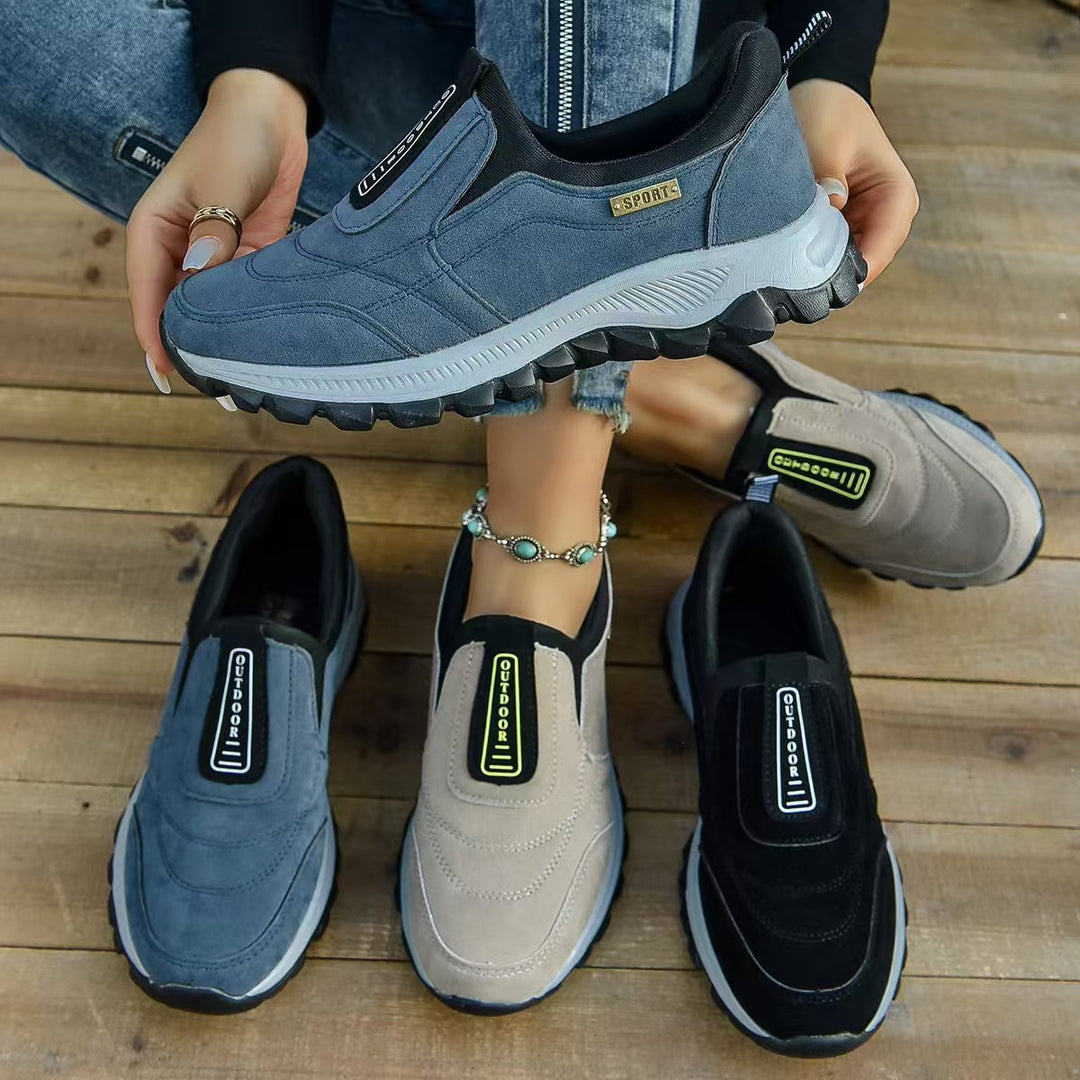 Dame Sporty Slip-On Sko med skridsikker sål og åndbart overdækning Stilla