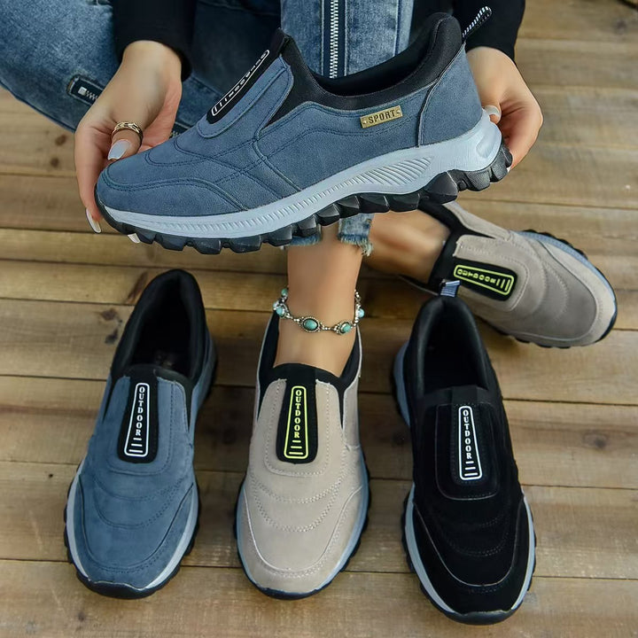 Dame Sporty Slip-On Sko med skridsikker sål og åndbart overdækning Stilla