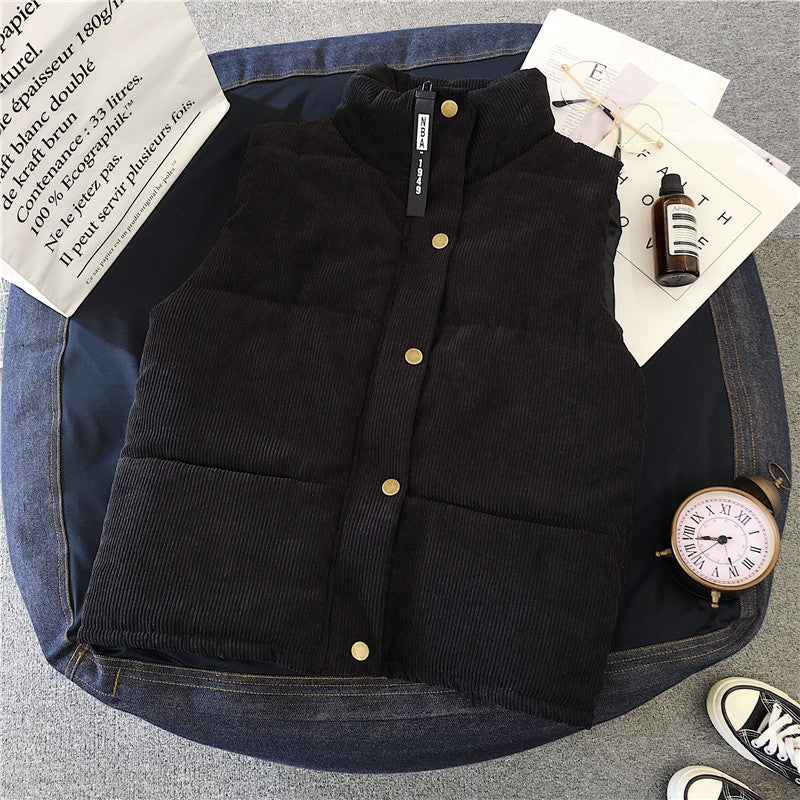 Femme Corduroy Puffer Vest Stilla