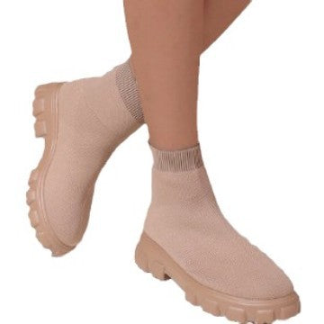 Dame Sock-Boots med skridsikker sål og åndbart strikdesign Stilla