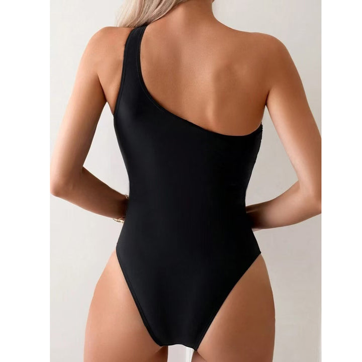 Dame one-piece badedragt med asymmetrisk snit og knudeformet detalje Stilla