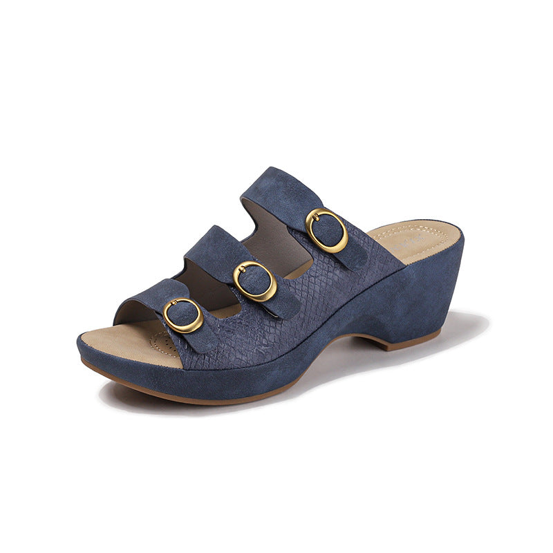 Dame Wedge-sandaler med luksuriøse remme og fashionable accenter Stilla