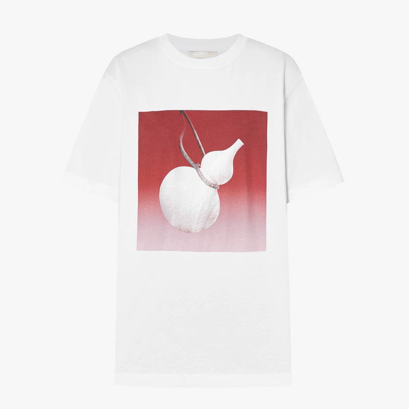 Dame afslappet T-shirt med kreativ grafisk tryk og løs pasform Stilla