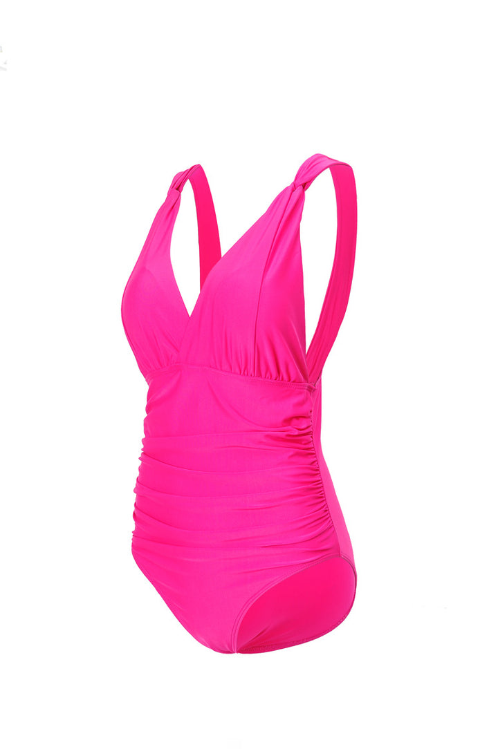 Dame Elegant One-Piece Swimsuit with Wrap Look and Gathered Skovae