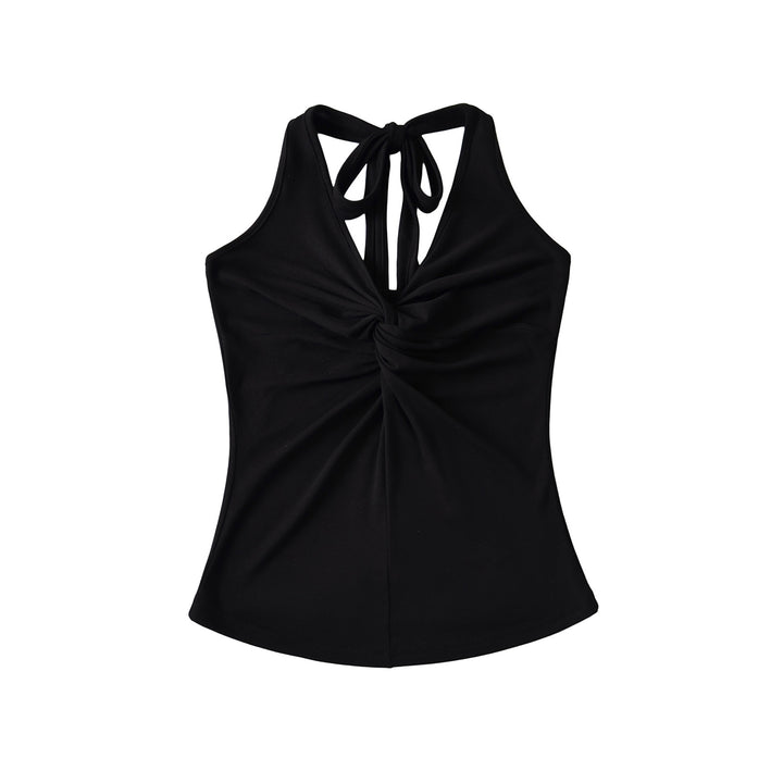 Dame Sporty Top med justerbar rygdetalje og raffineret drapering Stilla