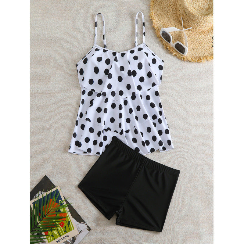 Dame Tankini med polstret top og sporty bukser Skovae