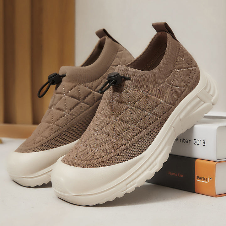 Dame Komfortable Sneakers med elastisk overdel og støddæmpende sål Stilla