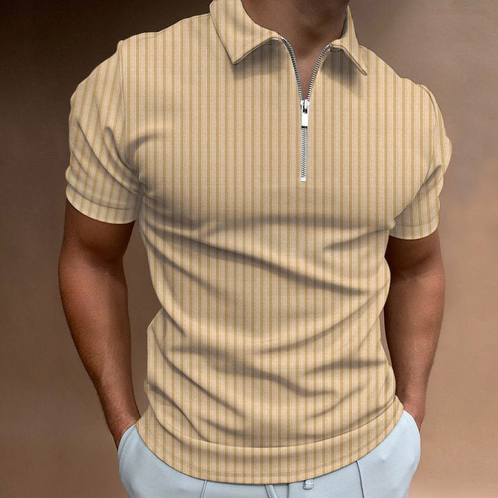 Herrer polo shirt med moderne lynlås og åndbare egenskaber Stilla
