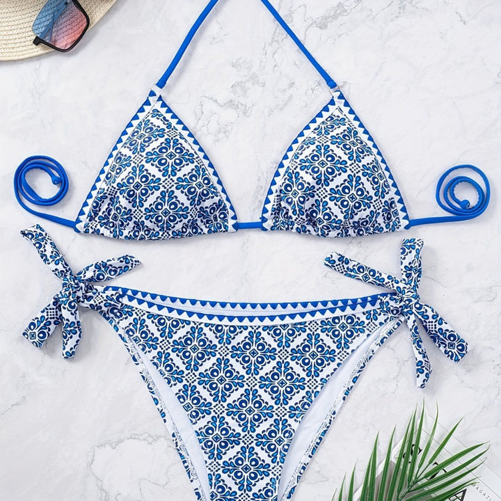 Dame triangel-bikini med legende knude-design Skovae